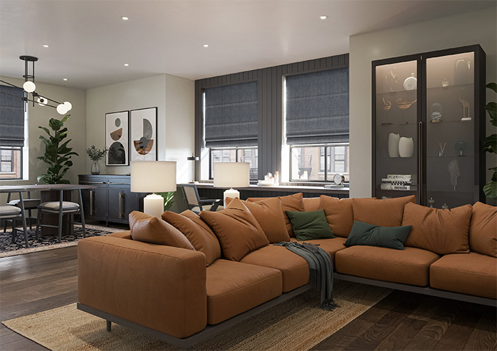 Rhea, Ebony - Twist&Fit Roman Blind - Image 6